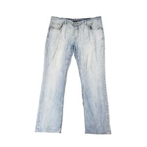 I Jeans by Buffalo Jeans Men 38x32 Blue Spencer Slim Straight Stretch Light Wash